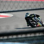motorcycle racer on track